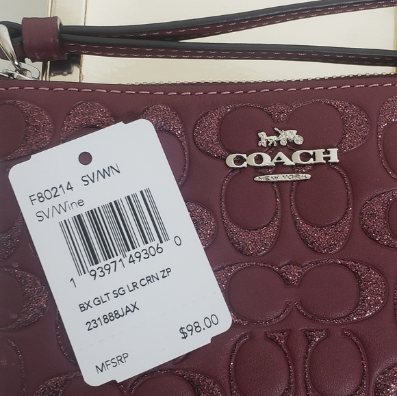 NWT✨ Coach Corner Zip Signature Leather - Picture 7 of 7